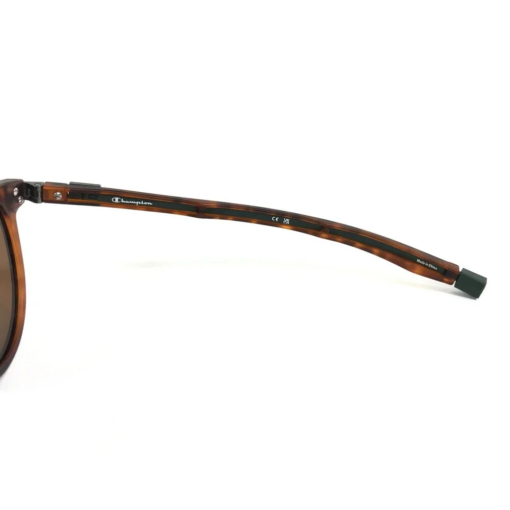 Champion Sunglasses SWIFT C02 Black Tortoise Frames with Brown Polarized Lenses